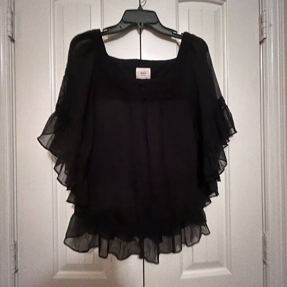 ECI Tops - Women's Flowy Black Blouse in Size Medium by Eci New York
